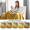 Picture of Bedsure Flannel Fleece Blanket Throw Size (50"x60"), Gold - Lightweight Blanket for Sofa, Couch, Bed, Camping, Travel - Super Soft Cozy Microfiber Blanket