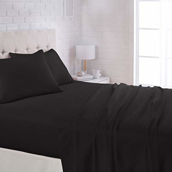 Picture of Amazon Basics Microfiber Sheet Set, Full, Black