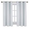 Picture of NICETOWN Window Treatment Thermal Insulated Grommet Room Darkening Curtains Drapes for Bedroom(2 Panels,42 by 63,Platinum-Greyish White)