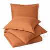 Picture of Nestl Duvet Cover 3 Piece Set - Ultra Soft Double Brushed Microfiber Hotel-Quality - Comforter Cover with Button Closure and 2 Pillow Shams, Rust Orange Brown - California King 98"x104"