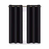 Picture of NICETOWN Living Room Blackout Curtains and Drapes, Black Solid Thermal Insulated Grommet Blackout Drapery Panels for Window (2 Panels, 29 inches Wide by 45 inches Long, Black)