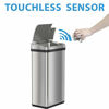 Picture of iTouchless 4 Gallon Sensor Trash Can with AbsorbX Odor Filter and Lemon Fragrance, 15 Liter Touchless Automatic Stainless Steel Waste Bin, Perfect for Office and Bathroom