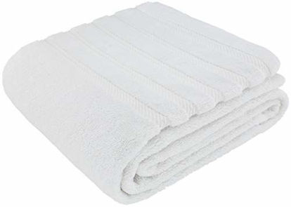 Picture of American Soft Linen Turkish Cotton Large, Jumbo Bath Towel 35x70 Premium & Luxury Towels for Bathroom, Maximum Softness & Absorbent Bath Sheet [Worth $34.95] - Bright White