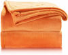 Picture of Bedsure Fleece Blanket Throw Size Orange Lightweight Throw Blanket Super Soft Cozy Luxury Bed Blanket Microfiber