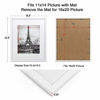 Picture of upsimples 16x20 Picture Frame Set of 5,Display Pictures 11x14 with Mat or 16x20 Without Mat,Wall Gallery Poster Frames,White