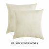 Picture of MIULEE Pack of 2 Velvet Pillow Covers Decorative Square Pillowcase Soft Solid Cushion Case for Couch Sofa Bedroom Car 12 x 12 Inch Cream White