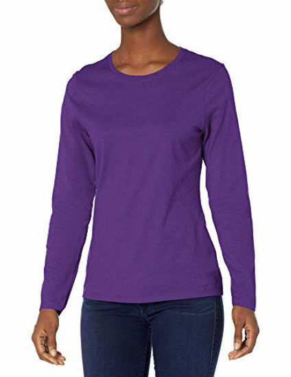 Picture of Hanes Women's Long Sleeve Tee, Violet Splendor, Medium