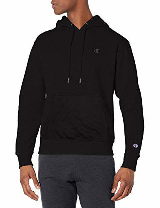 Picture of Champion Men's Powerblend Pullover Hoodie, Black, X-Large