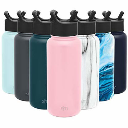 Simple Modern Summit Water Bottles with Reusable Straw Lid, BPA Free, Hydro Insulated Thermal Flask for Hot or Cold Drinks 415/530/650/945ml