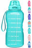 Picture of Fidus Large 1 Gallon/128oz Motivational Water Bottle with Time Marker & Straw,Leakproof Tritan BPA Free Water Jug,Ensure You Drink Enough Water Daily for Fitness,Gym and Outdoor Sports-Mint Green