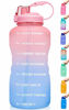 Picture of Venture Pal Large 1 Gallon/128 OZ (When Full) Motivational BPA Free Leakproof Water Bottle with Straw & Time Marker Perfect for Fitness Gym Camping Outdoor Sports-Clear-Pink/Blue Gradient