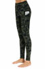 Picture of THE GYM PEOPLE Thick High Waist Yoga Pants with Pockets, Tummy Control Workout Running Yoga Leggings for Women (Medium, Army Green Camo)