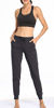 Picture of Oalka Women's Joggers High Waist Yoga Pockets Sweatpants Sport Workout Pants Drawstring Charcoal XL