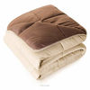 Picture of LINENSPA All-Season Reversible Down Alternative Quilted Comforter - Corner Duvet Tabs - Hypoallergenic - Plush Microfiber Fill - Box Stitched - Machine Washable - Sand / Mocha - Queen