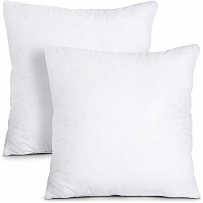 Picture of Utopia Bedding Throw Pillows Insert (Pack of 2, White) - 18 x 18 Inches Bed and Couch Pillows - Indoor Decorative Pillows