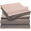 Picture of Mellanni Bed Sheet Set - Brushed Microfiber 1800 Bedding - Wrinkle, Fade, Stain Resistant - 4 Piece (King, Tan)