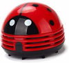 Picture of Cute Portable Beetle Ladybug Cartoon Mini Desktop Vacuum Desk Dust Cleaner(Red#002)