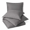 Picture of Nestl Duvet Cover 2 Piece Set - Ultra Soft Double Brushed Microfiber Hotel Collection - Comforter Cover with Button Closure and 1 Pillow Sham, Gray - Twin (Single) 68"x90"