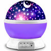 Picture of Star Projector, MOKOQI Night Light Lamp Fun Gifts for 1-4-6-14 Year Old Girls and Boys Rotating Star Sky Moon Light Projector for Kids Bedroom Decor (Purple)