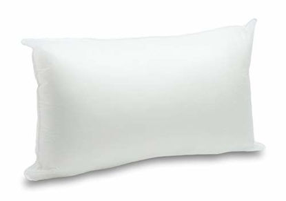 Picture of Foamily 12" x 20" Premium Hypoallergenic Lumbar Stuffer Pillow Insert Sham Square Form Polyester, Standard/White