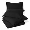 Picture of Nestl Duvet Cover 3 Piece Set - Ultra Soft Double Brushed Microfiber Hotel Collection - Comforter Cover with Button Closure and 2 Pillow Shams, Black - King 90"x104"