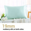 Picture of ZIMASILK 100% Mulberry Silk Pillowcase for Hair and Skin,with Hidden Zipper,Both Side 19 Momme Silk, 1pc (Queen 20''x30'', Light Green)