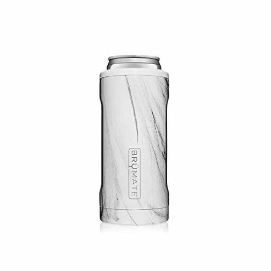 Picture of BrüMate Hopsulator Slim Double-Walled Stainless Steel Insulated Can Cooler for 12 Oz Slim Cans (Carrara)