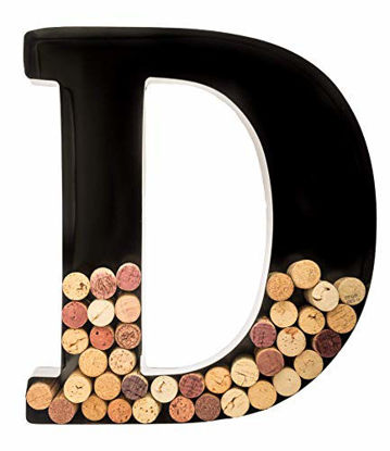 Picture of Wine Cork Holder - Metal Monogram Letter (D)