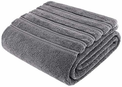 Picture of American Soft Linen Turkish Cotton Large, Jumbo Bath Towel 35x70 Premium & Luxury Towels for Bathroom, Maximum Softness & Absorbent Bath Sheet [Worth $34.95] - Rockridge Grey