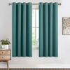 Picture of NICETOWN Bedroom Curtain Panels Blackout Draperies, Thermal Insulated Solid Grommet Blackout Curtains/Drapes (Sea Teal, One Pair, 55 by 68-inch)