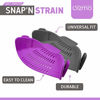 Picture of Kitchen Gizmo Snap N Strain | Purple Strainer with Clip-On Silicone Colander | Fits all Pots, Bowls, and Round Cookware