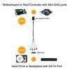 Picture of CableCreation Internal HD Mini SAS (SFF-8643 Host) - 4X SATA (Target) Cable,SFF-8643 to 4X SATA Cable, SFF-8643 for Controller, 4 Sata Connect to Hard Drive, 1M / 3.3FT