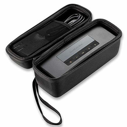 Picture of Caseling Hard Case Fits Bose soundlink Mini II (1 and 2 Gen) Portable Wireless Speaker Charger Cable and Accessories - Fits with the Bose Silicone Soft Cover - Storage Carrying Travel Bag