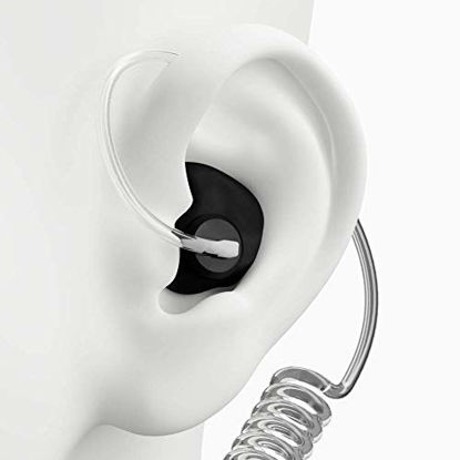 Picture of Decibullz - Custom Molded Security Radio Adapters, Thermo-Fit Earpieces Designed for Clear Acoustic Tube Radios