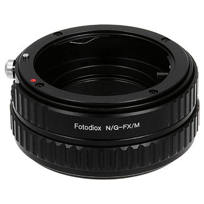 Picture of Fotodiox Lens Mount Macro Adapter Compatible with Nikon Nikkor F Mount G-Type D/SLR Lens on Fuji X-Mount Cameras