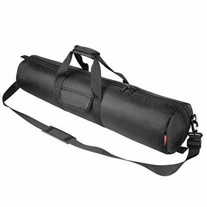 Picture of Hemmotop Tripod Carrying Case Bag 31x7x7in/80x18x18cm Heavy Duty with Storage Bag and Shoulder Strap Padded Carrying Bag for Light Stands, Boom Stand and Tripod