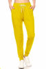 Picture of Leggings Depot JGA128-YELLOW-M Solid Jogger Track Pants w/Pockets, Medium