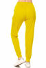 Picture of Leggings Depot JGA128-YELLOW-M Solid Jogger Track Pants w/Pockets, Medium