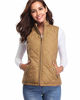 Picture of fuinloth Women's Padded Vest, Stand Collar Lightweight Zip Quilted Gilet Camel S