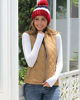 Picture of fuinloth Women's Padded Vest, Stand Collar Lightweight Zip Quilted Gilet Camel S