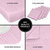 Picture of Queen Size Sheet Set - 6 Piece Set - Hotel Luxury Bed Sheets - Extra Soft - Deep Pockets - Easy Fit - Breathable & Cooling Sheets - Wrinkle Free - Comfy - Light Pink Bed Sheets - Queens Sheets - 6 PC