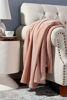 Picture of Bedsure Flannel Fleece Blanket Throw Size (50 x60 inch), Dusty Pink Rose Gold Blush- Lightweight Blanket for Sofa, Couch, Bed, Camping, Travel - Super Soft Cozy Microfiber Blanket