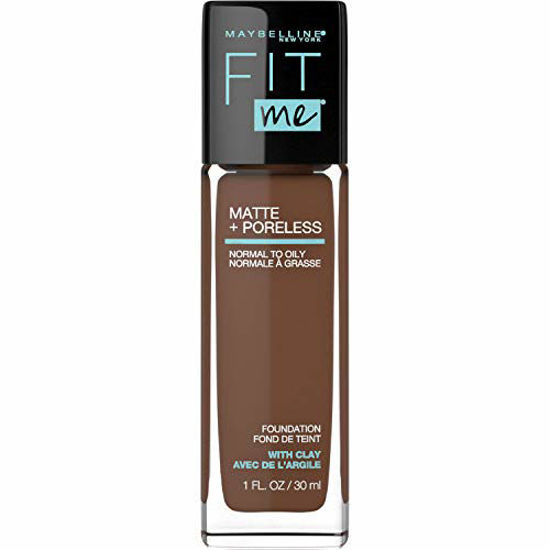 Picture of Maybelline Fit Me Matte + Poreless Liquid Foundation Makeup, Java, 1 fl; oz; Oil-Free Foundation