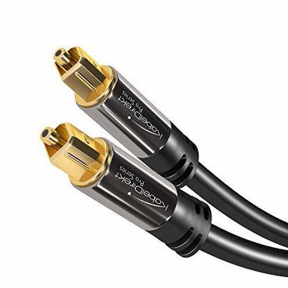 Picture of KabelDirekt - 10 feet - Optical Digital Audio Cable (Fiber Optic, TOSLINK, Male to Male, Home Theater, Gold Plated, for PlayStation/PS4 & Xbox - Pro Series)