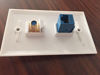 Picture of IBL-1 Cat6 Ethernet Port and 1 Gold-plated Cable TV Coax F Type Port Wall Plate (White)
