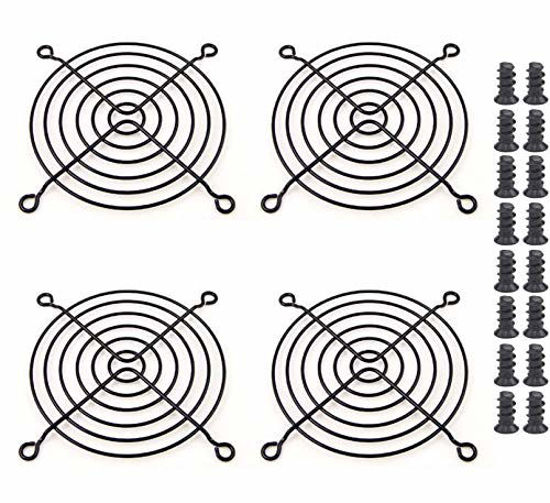 Picture of Easycargo 4pcs 92mm Fan Grill 92mm Guard Black with Screws (Black 92mm)