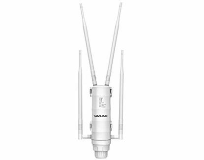 Picture of WAVLINK AC1200 High Power Outdoor Weatherproof WiFi Range Extender/Wireless Access Point/Router with Passive POE, Dual Band 2.4GHz 300Mbps+5.8 GHz 867Mbps, 4x7dBi Detachable Omni Directional Antenna