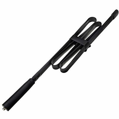 Picture of StickyDeal CS Tactical Foldable Antenna 42.5-inch Dual Band VHF UHF 136-520MHz SMA Female Ham Radio Antenna, Compatible with Kenwood Wouxun Baofeng BF-F8HP UV-5R UV-82 BF-888S GT-3, 108cm