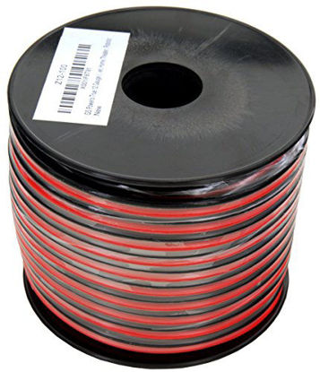 Picture of GS Power 100% Copper 12 AWG (American Wire Gauge) 100 Feet Flexible Stranded Red/Black 2 Conductor Bonded Zip Cord for Car Audio Amplifier 12V Automotive Dash Harness LED Light Wiring