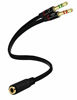 Picture of Headphone Splitter for Computer 3.5mm Female to 2 Dual 3.5mm Male Headphone Mic Audio Y Splitter Cable Smartphone Headset to PC Adapter